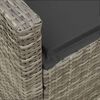 vidaXL Tuinbank 5-zits met kussens poly rattan grijs