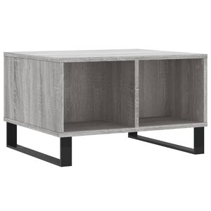 vidaXL Salontafel 60x50x36,5 cm bewerkt hout grijs
