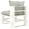 vidaXL 4-delige Loungeset met taupe kussens pallet hout
