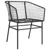 vidaXL Tuin eettafelset 5 pcs Zwart poly rattan