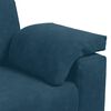 vidaXL 3-delige Loungeset met kussens fluweel blauw