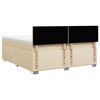 vidaXL Boxspring met matras stof cr&egrave;mekleurig 200x200 cm