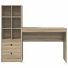 vidaXL Bureau met lade 2 pcs Sonoma Eiken