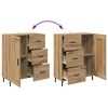 vidaXL Dressoir met lade Artisan Eiken 69,5 x 34 x 90 cm