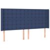 vidaXL Boxspring met matras en LED stof blauw 160x200 cm