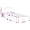 vidaXL Bedframe voor kinderen met hoofdbord Roze 90 x 200 cm PU