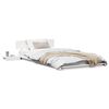 vidaXL Bedframe met hoofdeinde met opslag Wit 100 x 200 cm Hout