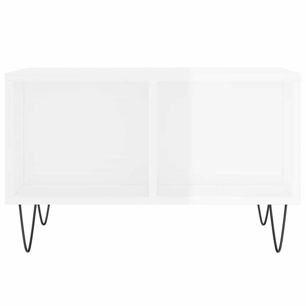 vidaXL Salontafel 60x50x36,5 cm bewerkt hout hoogglans wit