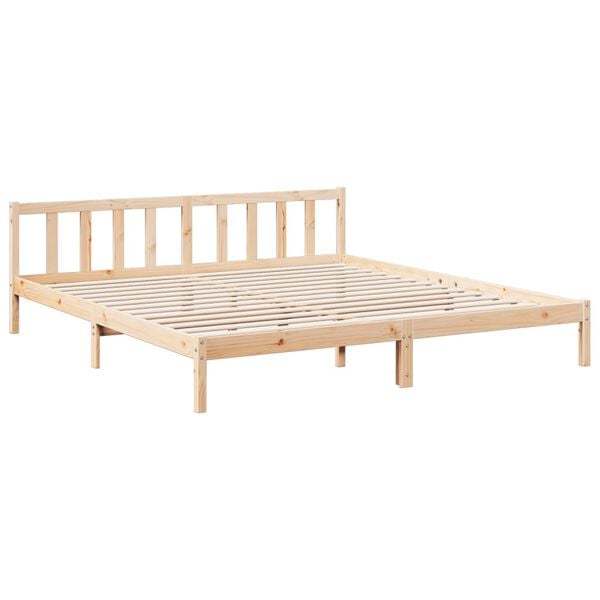 vidaXL Bedframe extra lang zonder matras massief grenenhout 200x210 cm