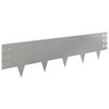 vidaXL Gazonrand 10 pcs 100 x 25 cm Staal Zilverkleurig