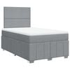 vidaXL Boxspring met matras stof lichtgrijs 120x190 cm