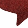 vidaXL Trapmatten Zelfklevend 20 stuks 65x21x4 cm Bordeaux Rood Halfrond Groot