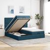 vidaXL Ottoman bed met matrassen en LED's 180x200cm fluweel