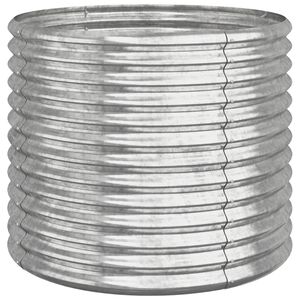 vidaXL Plantenbak 80x80x68 cm gegalvaniseerd staal zilverkleurig