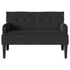 vidaXL Chesterfield Bank Zwart 112 x 65.5 x 75 cm Fluweel