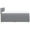 vidaXL Boxspring met matras stof lichtgrijs 160x200 cm