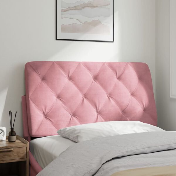vidaXL Hoofdbordkussen 100 cm fluweel roze