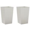 vidaXL Plantenbakken 2 st 45x45x75 cm roestvrij staal