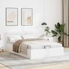 vidaXL Bedframe met opslag hydraulisch LED kunstleer wit 120x200 cm
