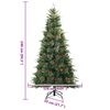 vidaXL Kunstmatige Inklapbare Kerstboom Groen 240 cm PVC, PE en Staal