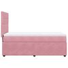 vidaXL Boxspring met matras fluweel roze 90x200 cm