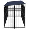 vidaXL Hondenkennel met dak 12,9 m&sup2; staal