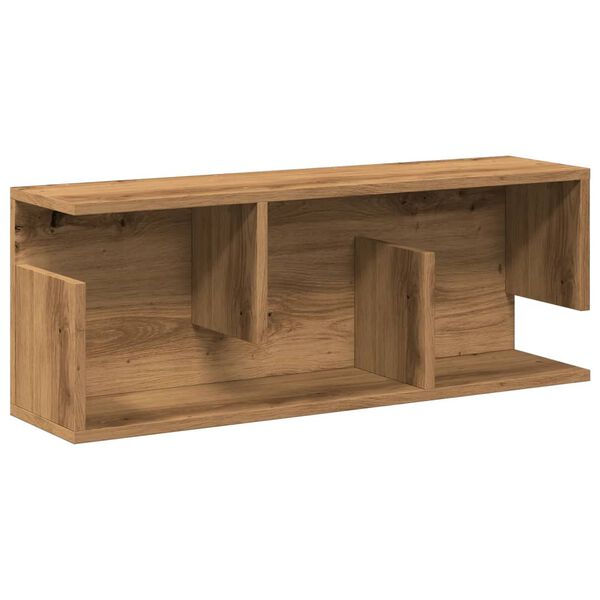 vidaXL Wandkast 80x20x30 cm bewerkt hout artinsanaal eikenkleurig