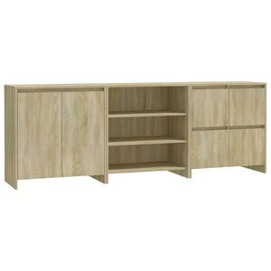 vidaXL 3 st Dressoirs bewerkt hout sonoma eikenkleurig