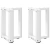 vidaXL Salontafelpoten 2 st T-vormig 28x25x(42-43) cm staal wit