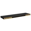 vidaXL Wandschappen zwevend 4 st 90x23,5x3,8 cm MDF hoogglans zwart