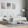 vidaXL Bedframe met hoofdbord metaal wit 120x190 cm