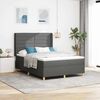 vidaXL Boxspringbed met matras Donkergrijs 140 x 190 cm Stof