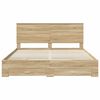 vidaXL Bedframe met hoofdeinde Sonoma Eiken 180 x 200 cm Bewerkt hout