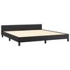 vidaXL Bedframe met hoofdeinde zonder matras 180x200 cm zwart