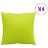 vidaXL Bankkussens 4 stuks Felgroen 60x60 cm Stof