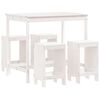 vidaXL 5-delige Barset massief grenenhout wit