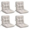 vidaXL 4-delige Hoogrug Kussen VIANEN 4 st 100% Polyester Wit