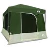 vidaXL Camping Tent Set met dak met opslag 2 pcs Groen Taffeta en Stof