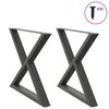 vidaXL Eettafelpoten 2 st 90x(72-73,3) cm staal antraciet