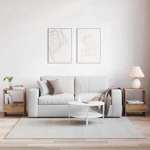 vidaXL Tijdschrift Rek 2 pcs Artisan Eiken 35 x 30 x 45 cm