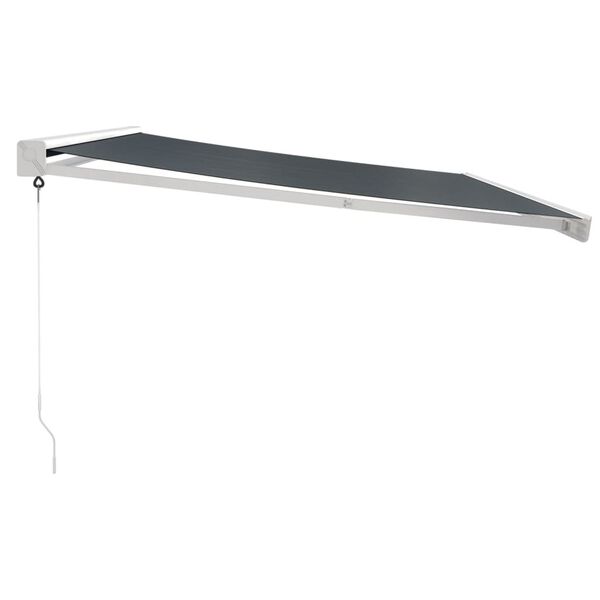 vidaXL Luifel uittrekbaar 4x3 m stof en aluminium antracietkleurig