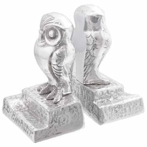 vidaXL Boekensteunen 2 st Zilver 12 x 9 x 19 cm Aluminium