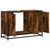 vidaXL Wastafelkast 90x33x60 cm bewerkt hout gerookt eikenkleurig