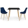vidaXL 3-delige Eethoek blauw