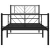 vidaXL Bedframe met hoofd- en voeteneinde metaal zwart 90x190 cm