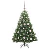 vidaXL Kunstkerstboom met 150 LED met standaard Groen 120 cm PE en PVC