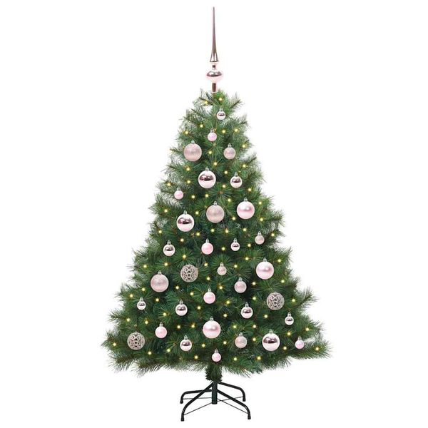 vidaXL Kunstkerstboom met 150 LED met standaard Groen 120 cm PE en PVC