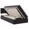 vidaXL Opslag bed met matras met hoofdeinde Zwart 90 x 200 cm Nep Leer