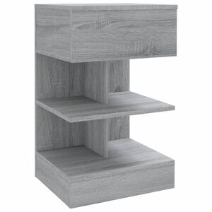 vidaXL Nachtkastje 40x35x65 cm bewerkt hout grijs sonoma eikenkleurig