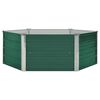 vidaXL Plantenbak verhoogd 129x129x45 cm gegalvaniseerd staal groen